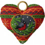 Permin Embroidery Kit Heartshaped Bird 9x8cm