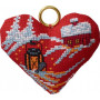 Permin Embroidery Kit Heart-shaped Lighthouse 9x8cm