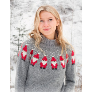 Merry Santas by DROPS Design - Knitted Jumper Pattern Sizes XS-XXL