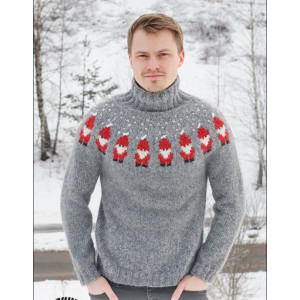 Merry Santas by DROPS Design - Knitted Jumper Pattern Sizes S-XXXL