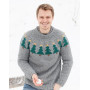 Merry Trees by DROPS Design - Knitted Jumper Pattern Sizes S-XXXL