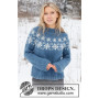 Merry Stars by DROPS Design - Knitted Jumper Pattern Sizes XS-XXL