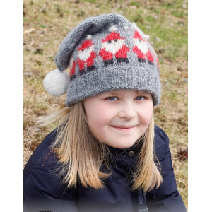 Merry Santas Hat by DROPS Design - Knitted Hat Pattern Size 3-14 years