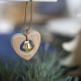 Infinity Hearts Jingle Bells Gold 15mm - 10 pcs
