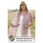 Spring Blush by DROPS Design - Knitted Stole with Lace Pattern 168x30 cm