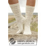 Bright Side by DROPS Design - Knitted Socks with Lace Pattern size 35 - 43