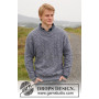 Sir Lancelot by DROPS Design - Knitted Jumper with V-neck and Textured Pattern size S - XXXL