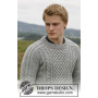 Dreams of Aran by DROPS Design - Knitted Men's Jumper with Cables Pattern size 13/14 years and S - XXXL