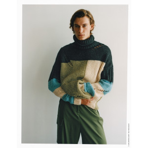 Lala Berlin Lovely Cotton Men’s Sweater by Lana Grossa – Sweater Knitting Pattern Size 50/52 - 54/56
