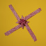Vivi Gade Paper Star Strips Flowers Red/White 44-86cm 15-25mm Diameter 6.5-11.5cm - 60 pcs