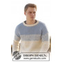 Blue Horizon by DROPS Design - Knitted Men's Jumper Pattern size S - XXXL