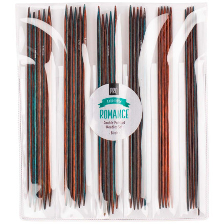 Pony Perfect Double Pointed Knitting Needles Set Wood 20cm 2-4mm