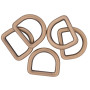Infinity Hearts D-Ring Brass Antique Bronze 25x25mm - 5 pcs