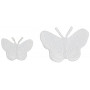 Iron On Mending Butterfly White Ass. sizes - 2 pcs