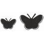 Iron On Mending Butterflies Black Ass. sizes - 2 pcs