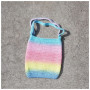Rainbow Net with Double Handle by Rito Krea - Net Crochet Pattern 22x44 cm