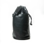 Unwind Knitting Bag Round Black PU-Leather Dia. 22cm 41cm