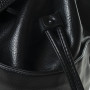 Unwind Knitting Bag Round Black PU-Leather Dia. 22cm 41cm