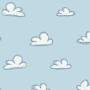 Cotton Poplin Fabric Clouds 150cm 040 - 50 cm