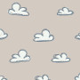 Cotton Poplin Fabric Clouds 150cm 008 - 50 cm