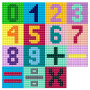 Numbers and Letters made with Pixelhobby by Rito Krea - Bead Pattern Letters - 48 pieces
