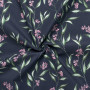Gütermann Ring a Roses - Most Beautiful Cotton Fabric 05-537 Dark Blue with Flowers 145cm - 50cm