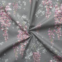 Gütermann Ring a Roses - Most Beautiful Cotton Fabric 08-496 Grey with Flowers 145cm - 50cm