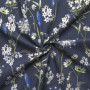 Gütermann Ring a Roses - Most Beautiful Cotton Fabric 10-537 Dark Blue with Flowers 145cm - 50cm