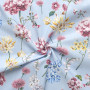 Gütermann Ring a Roses - Most Beautiful Cotton Fabric 13-75 Light Blue with Flowers 145cm - 50cm