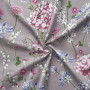 Gütermann Ring a Roses - Most Beautiful Cotton Fabric 13-493 Grey with Flowers 145cm - 50cm