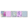 Gütermann Ring a Roses - Most Beautiful Fat Quarter Package Old Pink/Grey with Flowers 45x55cm - 5 pcs