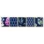 Gütermann Ring a Roses - Most Beautiful Fat Quarter Package Dark Blue with Flowers 45x55cm - 5 pcs
