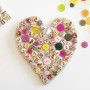 Heart made of Self-hardening Clay by Rito Krea - DIY Heart 17x19 cm - 2 pcs