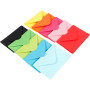 Coloured Envelopes, assorted colours, envelope size 11,5x16 cm, 80 g, 10x10 pc/ 1 pack