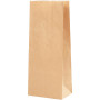 Paper Bag, brown, H: 22,5 cm, size 6,5x9 cm, 50 g, 100 pc/ 1 pack