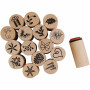 Deco Art Stamps, Christmas, H: 26 mm, D 20 mm, 15 pc/ 1 pack