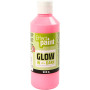 Glow in the Dark Paint, fluorescent light red, 250 ml/ 1 bottle