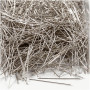 Straight Pins, silver, L: 37 mm, thickness 0,7 mm, 500 g/ 1 pack