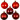 Christmas Ornaments, red harmony, D 6 cm, 20 pc/ 1 pack