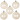 Christmas Ornaments, white, mother-of-pearl, dia. 6 cm, 20 pc/ 20 pack