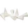 Cone, white, H: 11 cm, D 5,5 cm, 50 pc/ 1 pack
