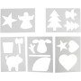 Christmas-Shaped Template, white, A4, 210x297 mm, 5 ass sheets/ 1 pack