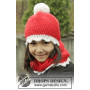 Santa's Favorite by DROPS Design - Crochet Christmas Hat and Scarf Pattern size 3 - 12 years