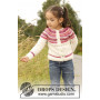 Jolie Fleur by DROPS Design - Knitted Jacket with multi-coloured Pattern size 3 - 12 years