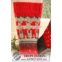 Dancing Elves by DROPS Design - Knitted Christmas Socks with Elves Pattern size 32 - 43