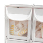 Infinity Hearts Drawer system / Storage shelf / Drawer shelf Plastic White 8 Drawers 303 x 87 x 203 mm