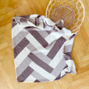 Herringbone Blanket 2 by Milla Billa - Yarn kit for Herringbone Blanket 2 size 130x170cm