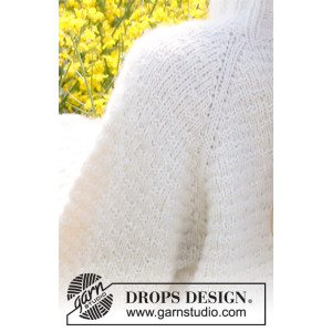 Evergreen by DROPS Design - Knitted Jumper with Round yoke, English Rib and  A-shape Pattern size S - XXXL 
