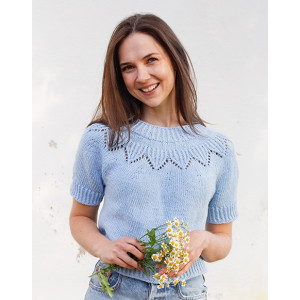 Echo Mountain Top by DROPS Design - Knitted Top Pattern Sizes S - XXXL