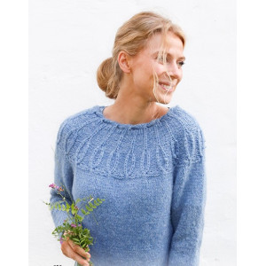 Blue Peacock by DROPS Design - Knitted Jumper Pattern Sizes S - XXXL